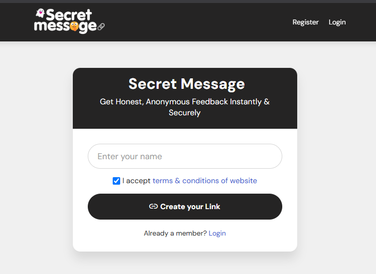 Create your secret message link easily