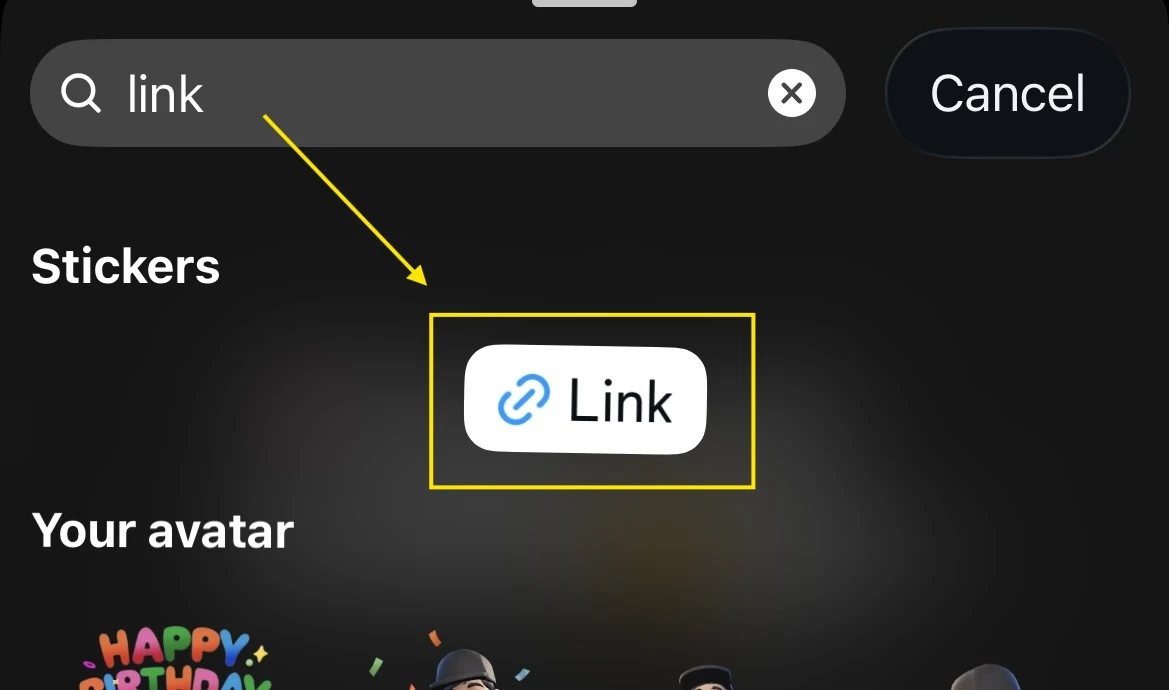 Add Link sticker to Instagram Story