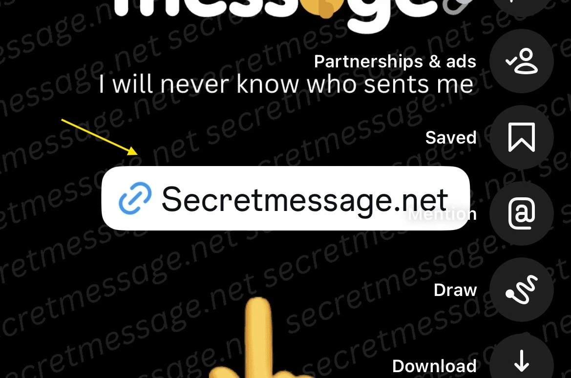 Share Secret Message on Instagram Story